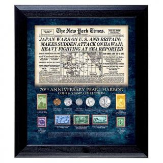 70th Anniversary Pearl Harbor Coin and Stamp Framed Set   6839239