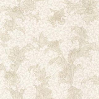 Mirage 56 sq. ft. Empire Neutral Floral Scroll Wallpaper 991 68223