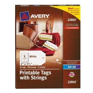 Avery Printable Marking Tag   2" X 3.50"   64/pack   Card Stock   White (AVE22802)