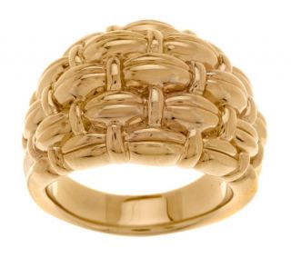 As Is Basket Woven Bold Domed Ring, 14K —