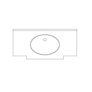 US Marble Marquee Evercor Apollo Solid Surface Undermount Bathroom Vanity Top (Common: 25 in x 24 in; Actual: 24.5 in x 23.25 in)