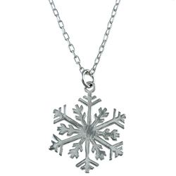 Silvermoon Sterling Silver Snowflake Necklace   Shopping