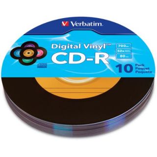 Verbatim Digital Vinyl 80 Min/700MB CD R, 10pk