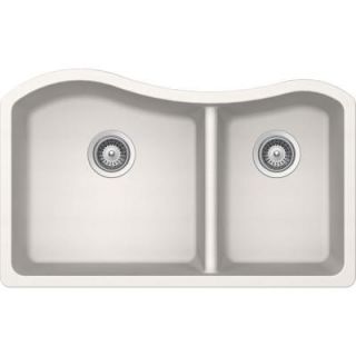 SCHOCK ASH Undermount Composite 32.5 in. 0 Hole 70/30 Double Bowl Kitchen Sink in Polaris ASHN175U099