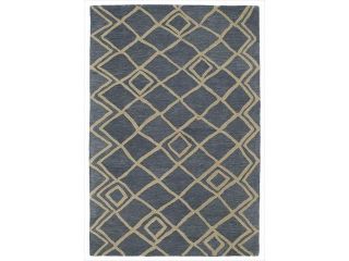 Hand tufted Utopia Lucca Blue Wool Rug (8' x 11')