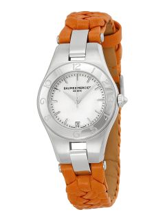 Baume & Mercier Linea Stainless Steel & Orange Leather Watch, 27mm by Baume & Mercier