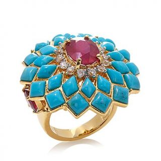 Rarities: Fine Jewelry with Carol Brodie Ruby, Turquoise and White Zircon Verme   7708820