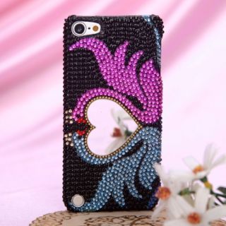 Insten Black Hard Snap on Rhinestone Bling Case Cover with Mirror For