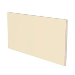 U.S. Ceramic Tile Color Collection Bright Khaki 3 in. x 6 in. Ceramic Surface Bullnose Wall Tile DISCONTINUED 740 S4639