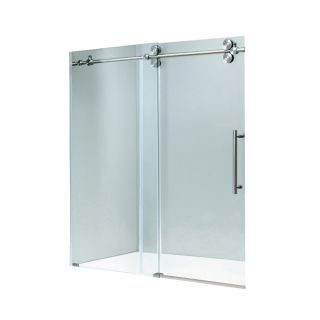 VIGO 52 in to 56 in W x 74 in H Frameless Sliding Shower Door