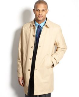 Tommy Hilfiger Coat, Khaki Single Breasted Raincoat