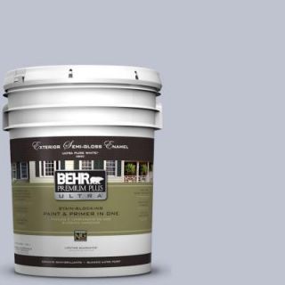 BEHR Premium Plus Ultra 5 gal. #S550 2 Powder Lilac Semi Gloss Enamel Exterior Paint 585005