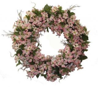 24 Pink Dogwood Wreath by Valerie —