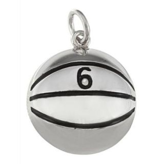 La Preciosa Sterling Silver '6' Basketball Charm
