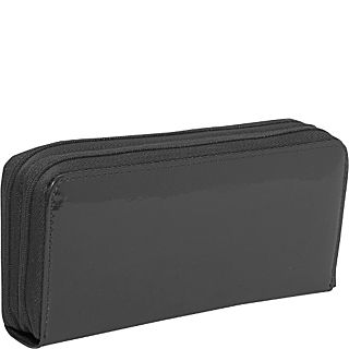 Jack Georges Patent Collection Double Zip Clutch