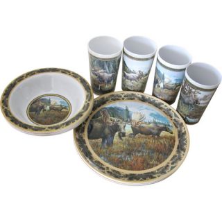 12 Piece Moose Dish Set by MotorHead Products