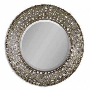 Uttermost 11603 B Alita Champagne Woven Metal Mirror