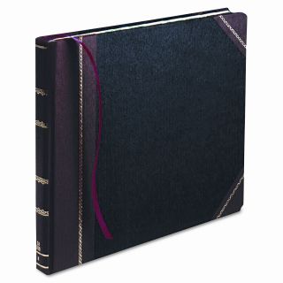 BOORUM & PEASE Columnar Book, Record Rule, BLK Cover, 300 Pgs, 14 1/8