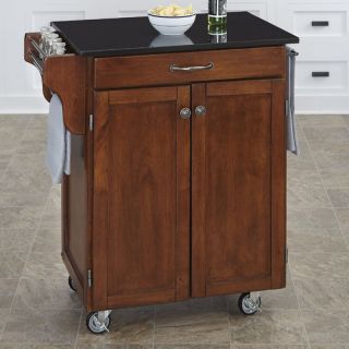 Home Styles Cuisine Kitchen Cart with Granite Top