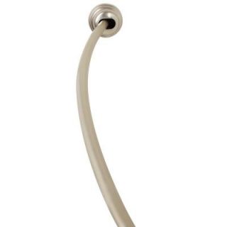 NeverRust 50 in. to 72 in. Aluminum Tension Curved Shower Rod in Brushed Nickel 35633BNP