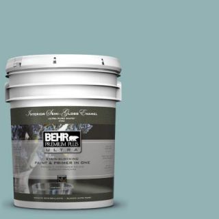 BEHR Premium Plus Ultra 5 gal. #500F 5 Gulf Winds Semi Gloss Enamel Interior Paint 375405