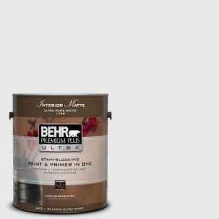 BEHR Premium Plus Ultra 1 gal. #PWN 44 Bay Breeze Flat/Matte Interior Paint 175001