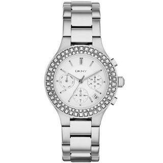 DKNY Ladies fashion chronograph chambers watch with foil set crystals