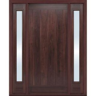 Masonite 36 in. x 80 in. AvantGuard Flagstaff Finished Smooth Fiberglass Prehung Front Door with No Brickmold and Sidelites 10355