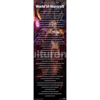 World Of Warcraft Play Too Much Poster Print (36 X 12)