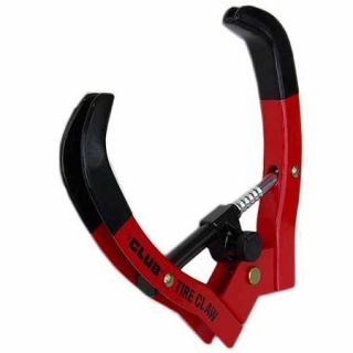 The Club Tire Claw Motorcycles and Scooter Anti Theft Device, Red