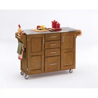 Home Styles Kitchen Cart with Stainless Steel Top   10050585