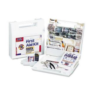 First Aid Only 50 Person Bulk First Aid Kit   196 Pieces, 4 Oz. Eye Wash, First Aid Guide, OSHA and ANSI Compliant, Wal