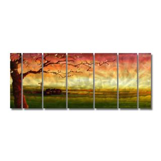 All My Walls 102 in W x 36 in H Frameless Metal Landscapes Sculpture Wall Art