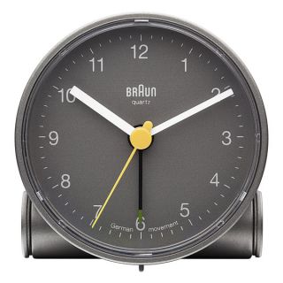 Braun Classic Quiet Grey German Quartz Analog Clock   17181085