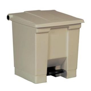 Rubbermaid Commercial Products 8 Gal. Beige Fire Safe Step On Trash Can FG614300BEIG