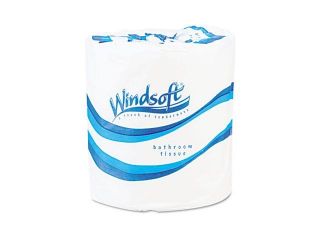 Windsoft 2200 Single Roll Bath Tissue, 500 Sheets/Roll, 96 Rolls/Carton