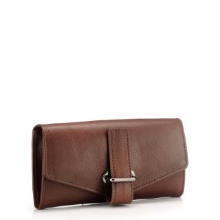 Phive Rivers Brown Leather Buckle Clutch (Italy)   17358312