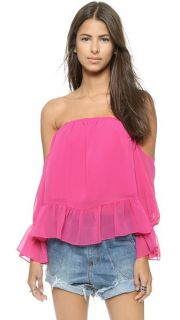 MISA Off the Shoulder Ruffle Blouse