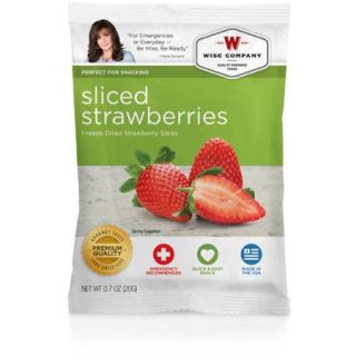 Wise Company Freeze Dried Sliced Strawberries, 0.7 oz