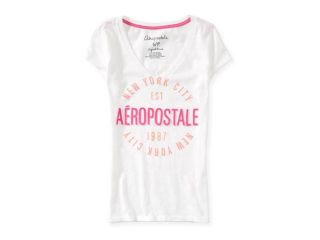 Aeropostale Womens New York City Circle Basic T Shirt 463 XL