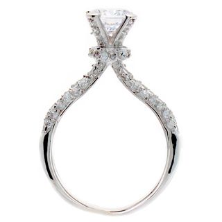 NEXTE Jewelry Silvertone Cubic Zirconia Pinnacle Ring