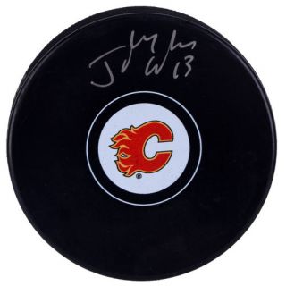 Fanatics Authentic Johnny Gaudreau Calgary Flames Autographed Hockey Puck
