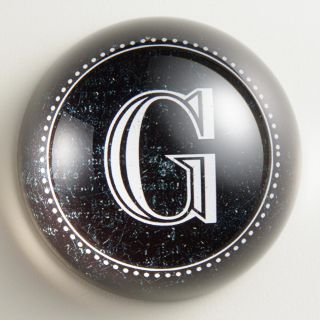 G Monogram Glass Paperweight