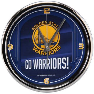 Golden State Warriors Go Team Chrome Wall Clock