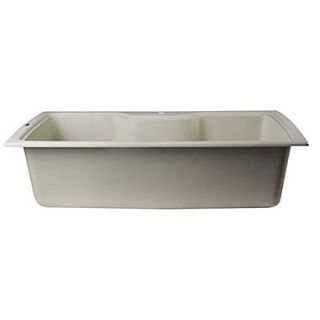 Alfi Brand 34.63 x 19.69 Drop In Single Bowl Kitchen Sink; Biscuit