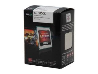 Open Box: AMD A8 5600K Trinity Quad Core 3.6GHz (3.9GHz Turbo) Socket FM2 100W AD560KWOHJBOX Desktop APU (CPU + GPU) with DirectX 11 Graphic AMD Radeon HD 7560D