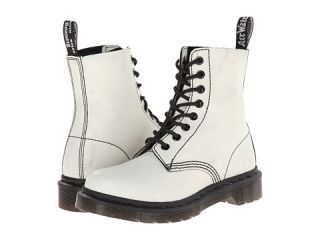 Dr Martens Pascal 8 Eye Boot White Black Cristal Suede