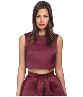 McQ Cropped Biker Top Blood Red