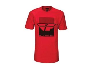 Fly Racing Color Block Tee Red L 352 0452L