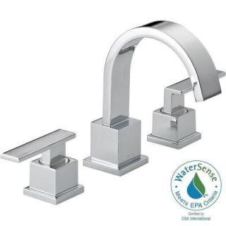 Delta Vero 8 in. Widespread 2 Handle High Arc Bathroom Faucet in Stainless 3553LF SS
